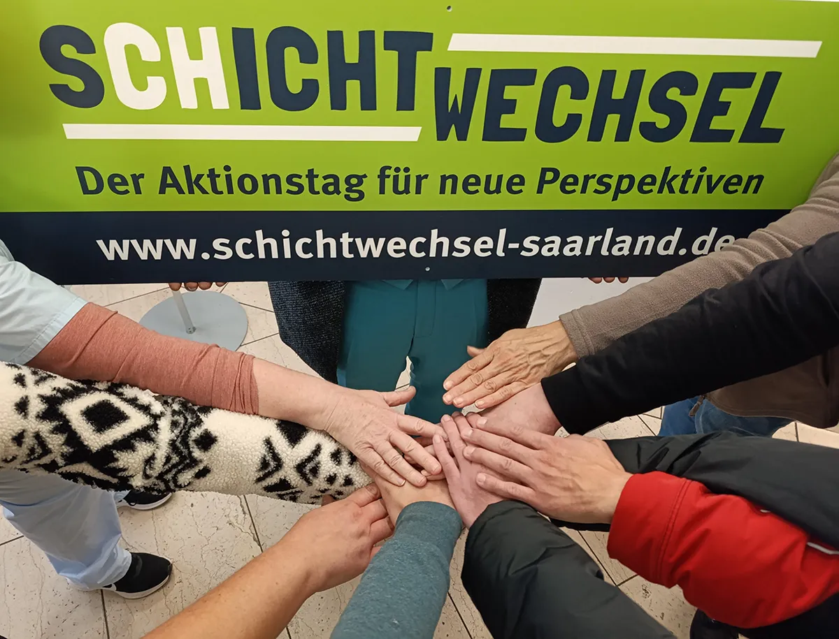 Aktion Schichtwechsel Hände
